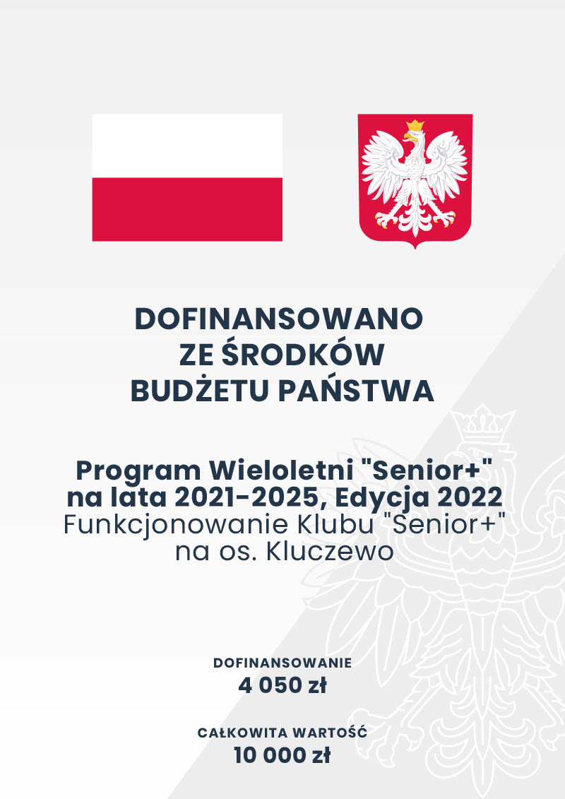 Plakat Senior plus - Kluczewo - edycja 2022