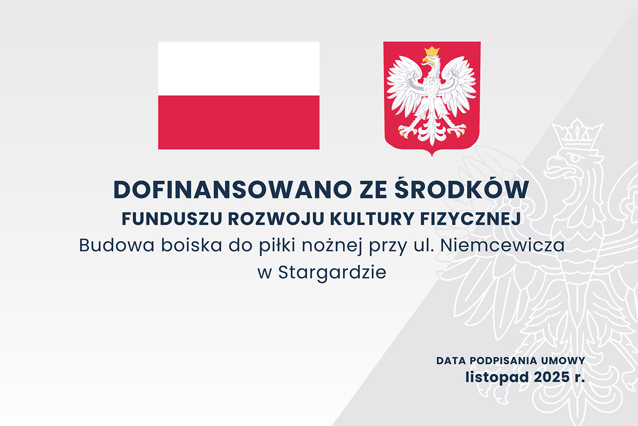 Budowa boiska do piłki nożnej przy ul. Niemcewicza w Stargardzie Budowa boiska do piłki nożnej przy ul. Niemcewicza w Stargardzie